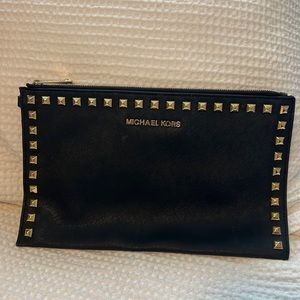 Michael Kors studded black clutch
